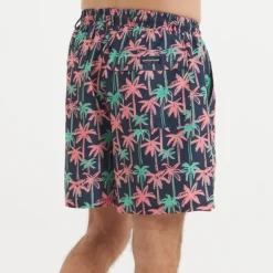 Harbor Swim Trunk - Neon Palms