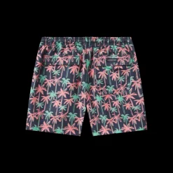 Harbor Swim Trunk - Neon Palms