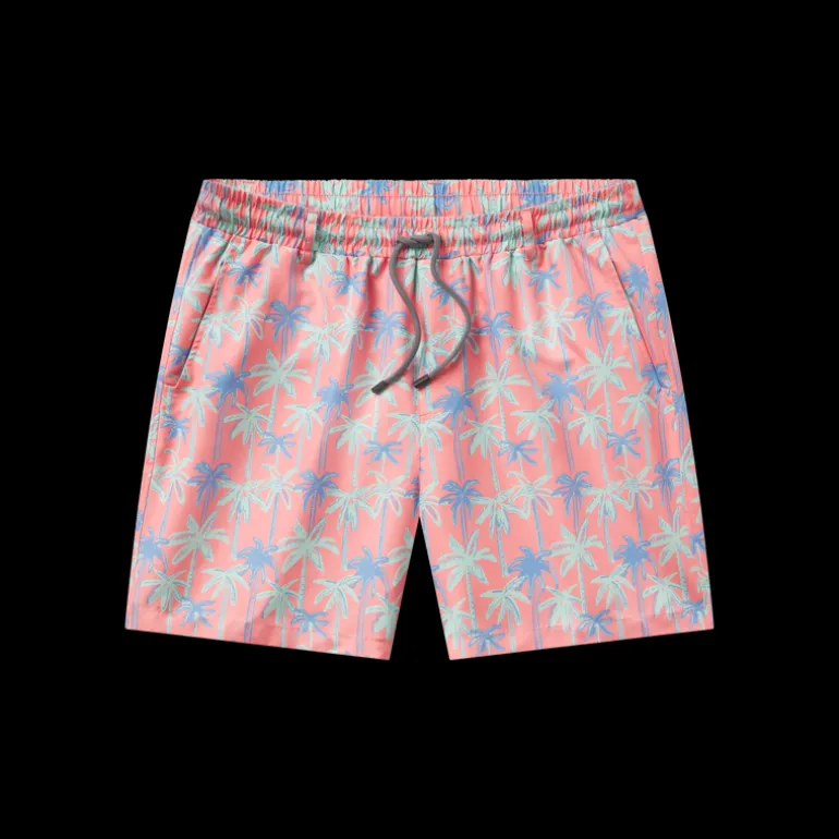 Harbor Swim Trunk - Neon Palms