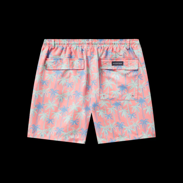 Harbor Swim Trunk - Neon Palms