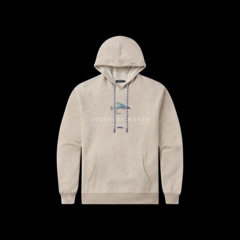 Hecho Heather Hoodie - Fly Outlines