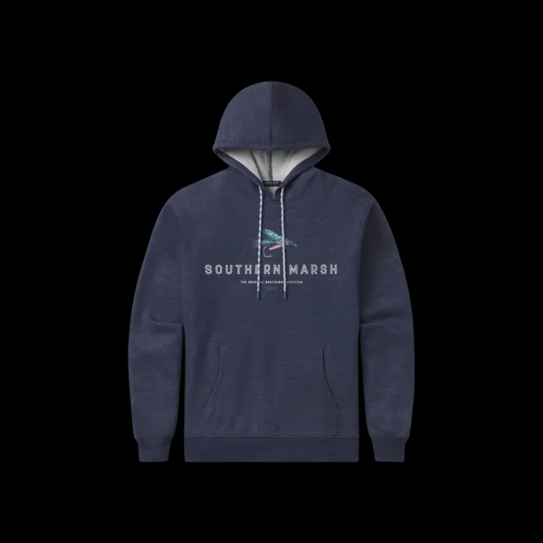 Hecho Heather Hoodie - Fly Outlines