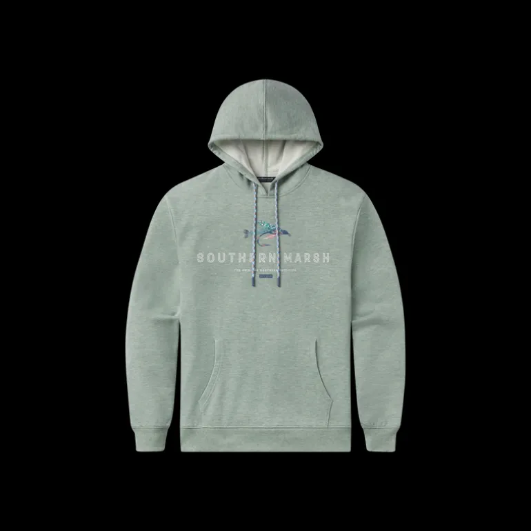 Hecho Heather Hoodie - Fly Outlines