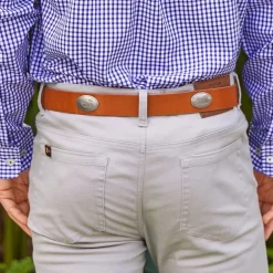 Heritage Medallion Leather Belt