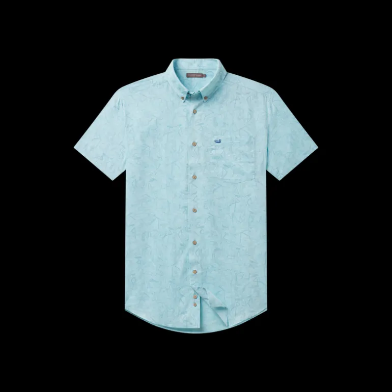 Island Linen Shirt - Flamingos