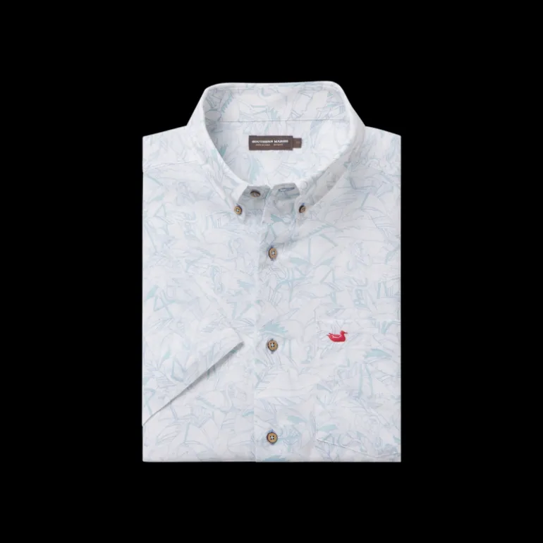 Island Linen Shirt - Flamingos
