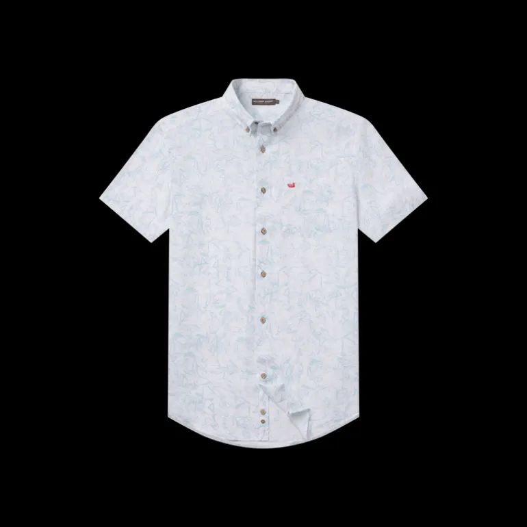 Island Linen Shirt - Flamingos