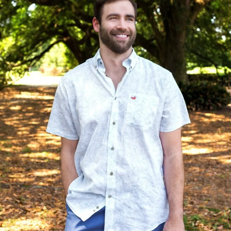 Island Linen Shirt - Flamingos