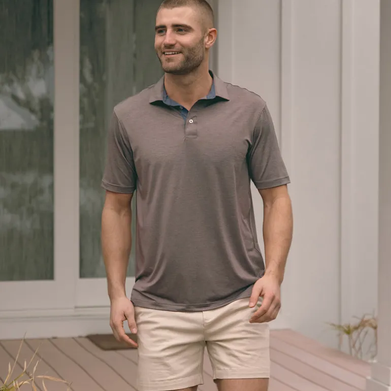 Lisbon Heather Performance Polo