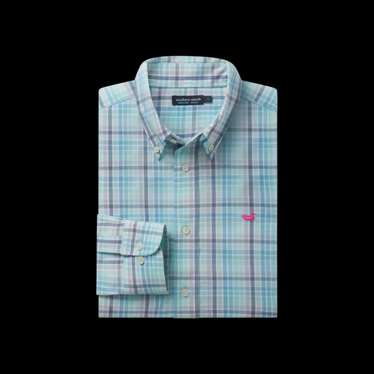Mansur Windowpane Dress Shirt