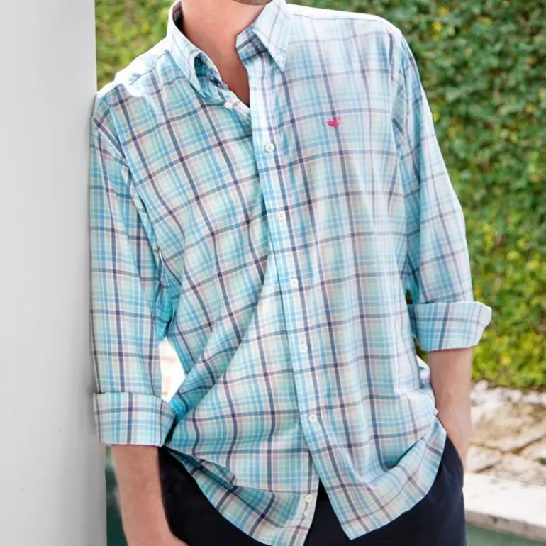 Mansur Windowpane Dress Shirt