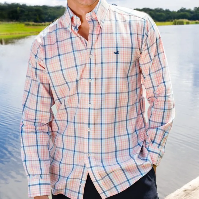 Mansur Windowpane Dress Shirt