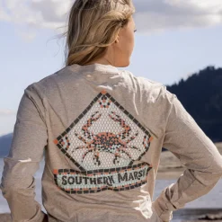 Mosaic Crab Tee - Long Sleeve