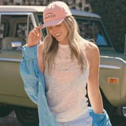 Sadie Vintage Rocker Tank - Sunset