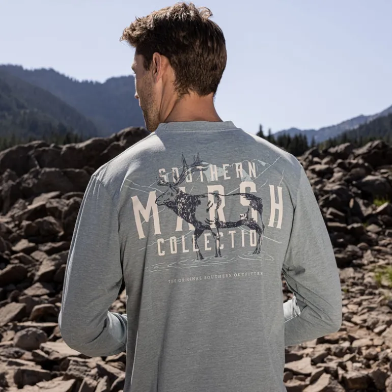 SEAWASH™ Tee - Etched Elk - Long Sleeve