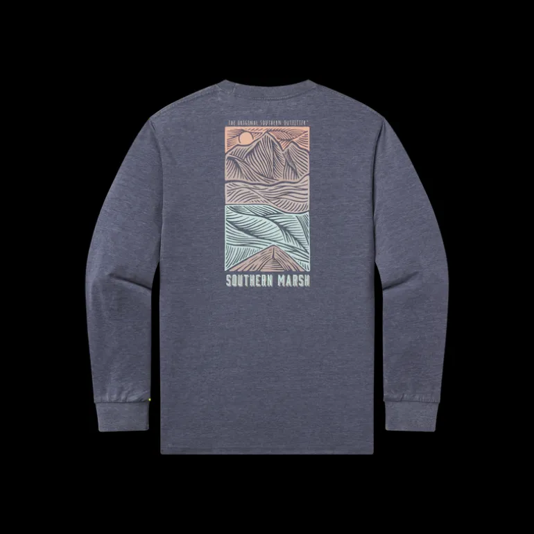 SEAWASH™ Tee - Woodcut Canoe - Long Sleeve
