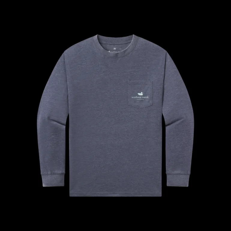 SEAWASH™ Tee - Woodcut Canoe - Long Sleeve