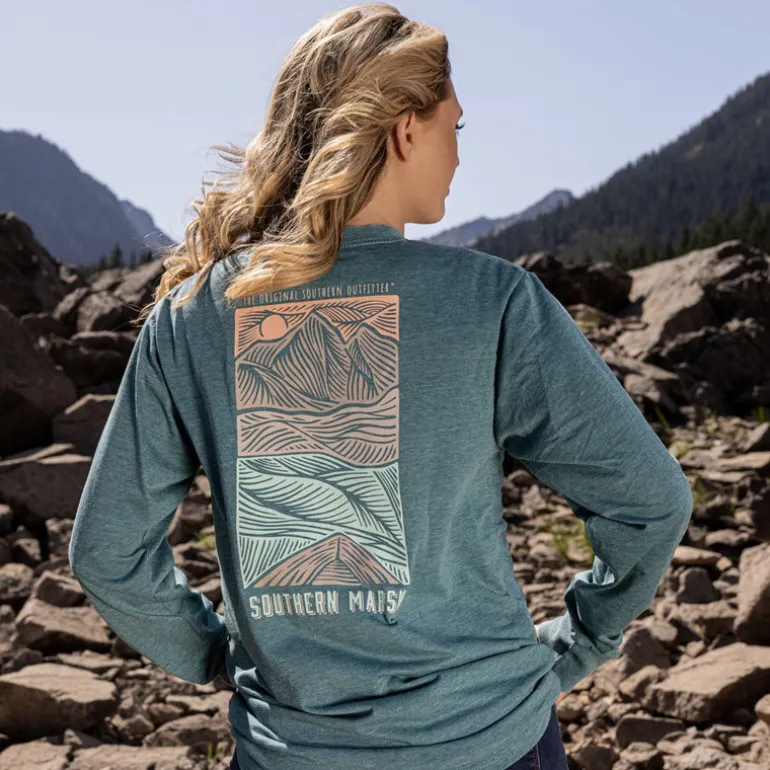 SEAWASH™ Tee - Woodcut Canoe - Long Sleeve