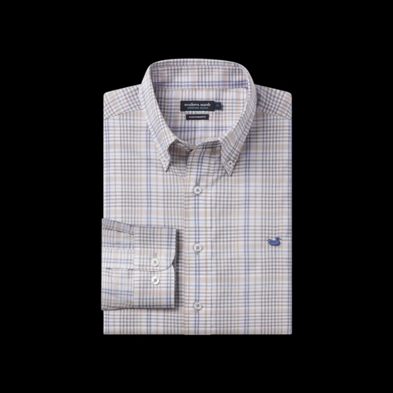 Shores Windowpane Performance Dress Shirt