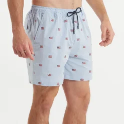 SOUTHERNCLASSICS™ Swim Trunk - Chambray Flags