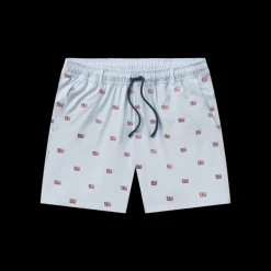 SOUTHERNCLASSICS™ Swim Trunk - Chambray Flags