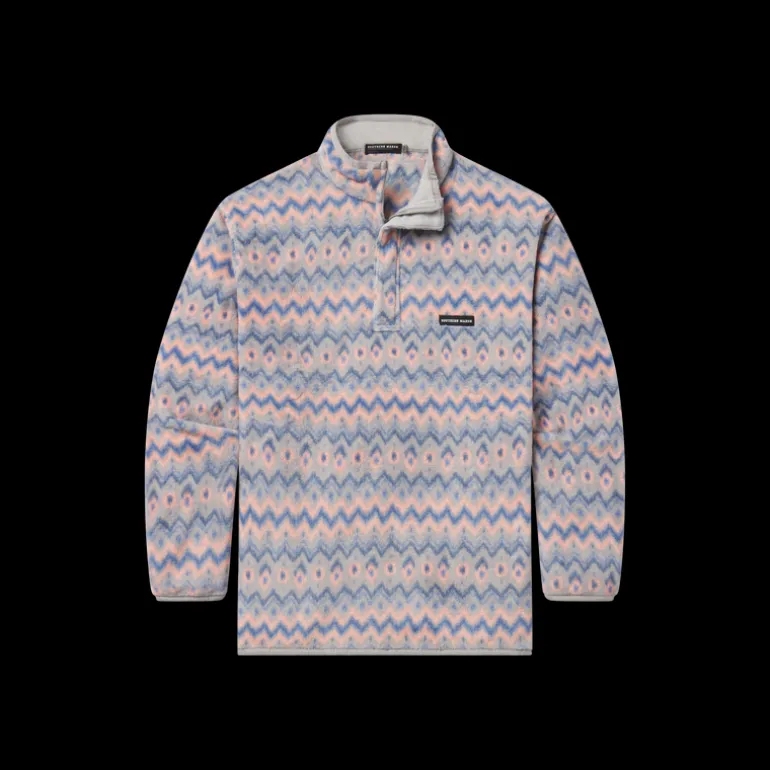Tangier Ikat Fleece Pullover