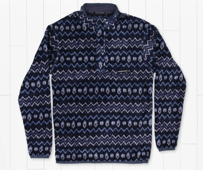 Tangier Ikat Fleece Pullover