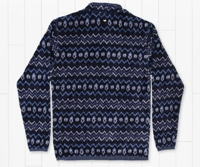 Tangier Ikat Fleece Pullover