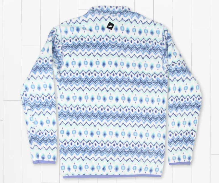 Tangier Ikat Fleece Pullover