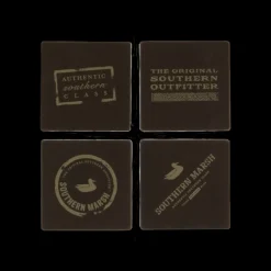 Waxed Canvas Coaster Set - Authentic