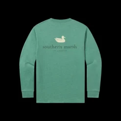 Youth Authentic Tee - Heathered - Long Sleeve
