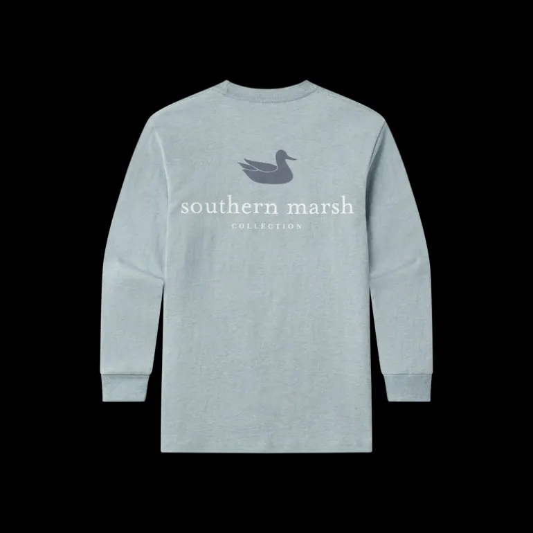 Youth Authentic Tee - Heathered - Long Sleeve