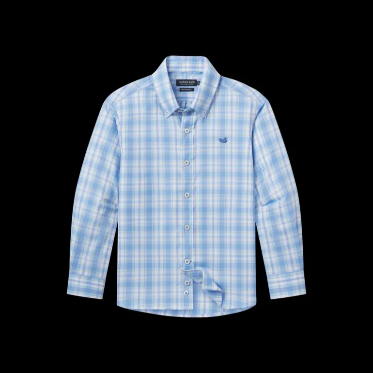 Youth Benton Performance Plaid Dress Shirt