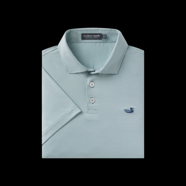 Youth Bermuda Performance Polo - Wellington Stripe