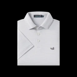 Youth Bermuda Performance Polo - Clearwater Stripe