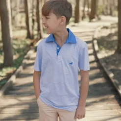 Youth Bermuda Performance Polo - Hampton Stripe