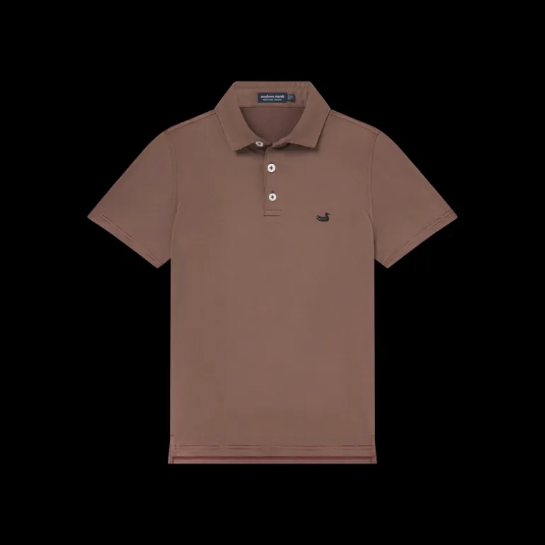 Youth Bermuda Performance Polo - Wellington Stripe