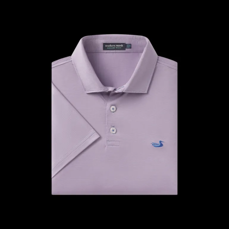 Youth Bermuda Performance Polo - Wellington Stripe