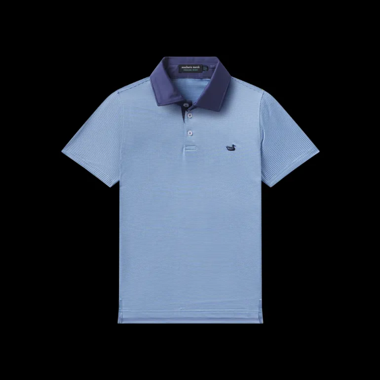 Youth Bermuda Performance Polo - Hampton Stripe