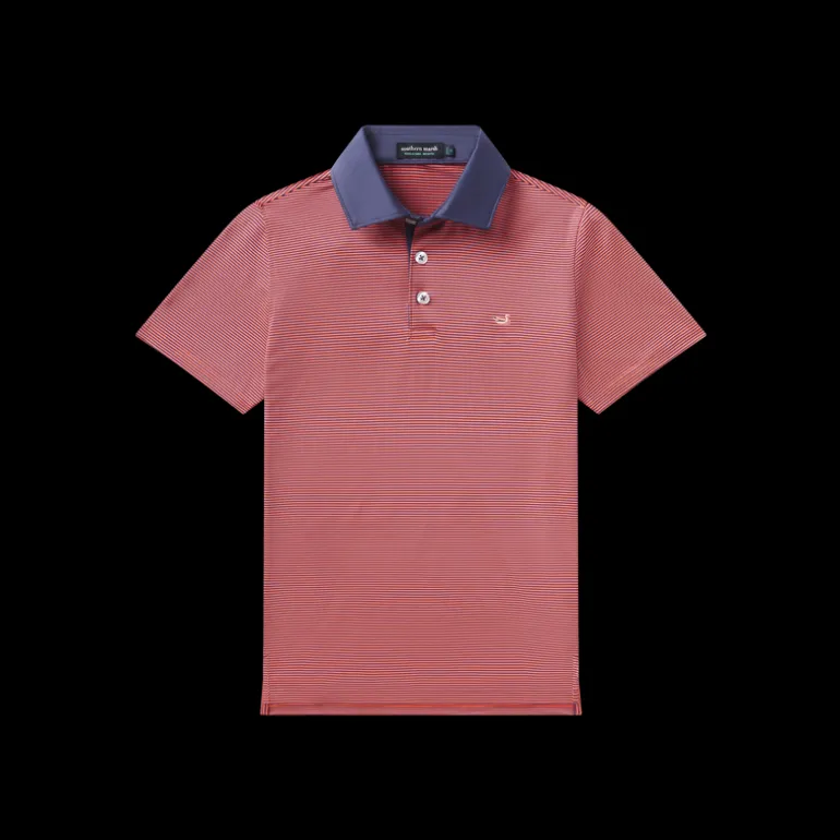 Youth Bermuda Performance Polo - Hampton Stripe