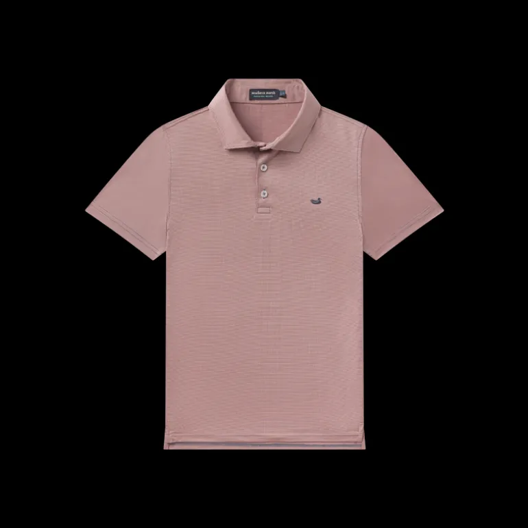Youth Bermuda Performance Polo - Wellington Stripe