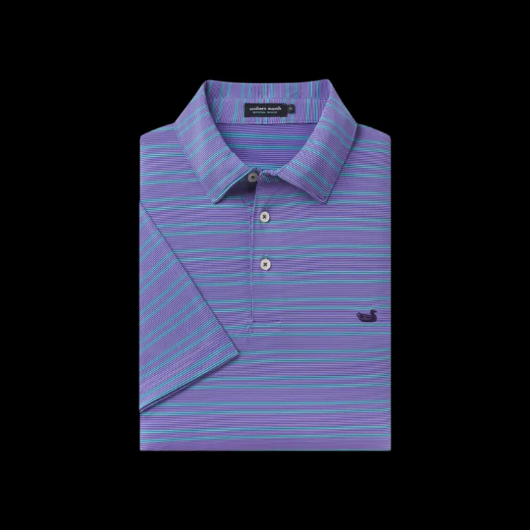 Youth Bermuda Performance Polo - Naples Stripe