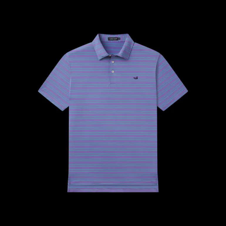Youth Bermuda Performance Polo - Naples Stripe