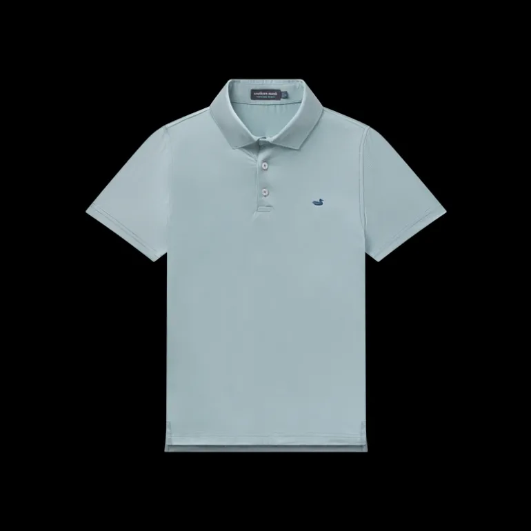 Youth Bermuda Performance Polo - Wellington Stripe