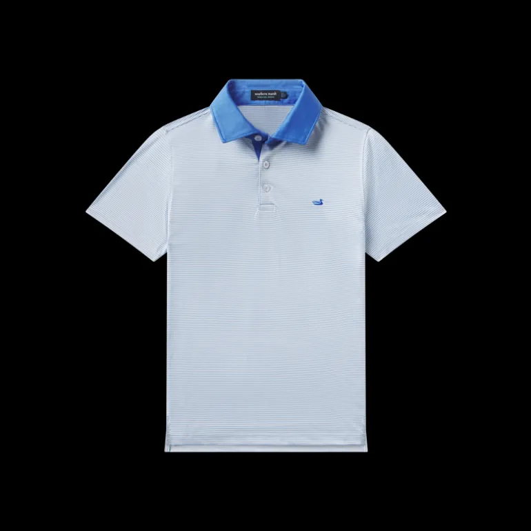 Youth Bermuda Performance Polo - Hampton Stripe