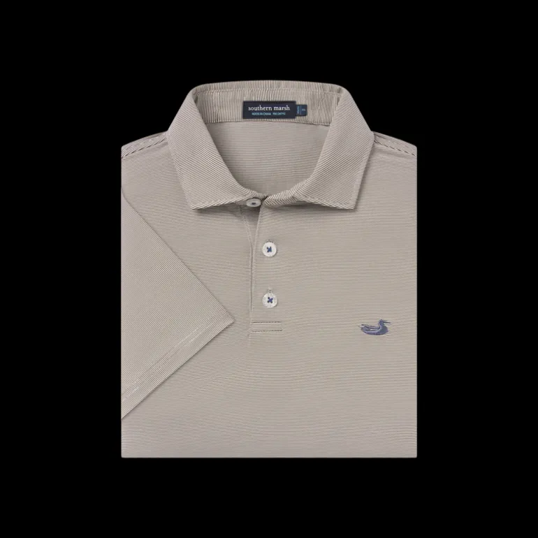 Youth Bermuda Performance Polo - Wellington Stripe