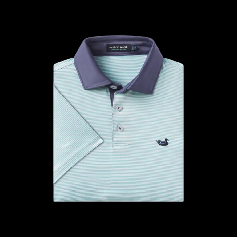 Youth Bermuda Performance Polo - Hampton Stripe