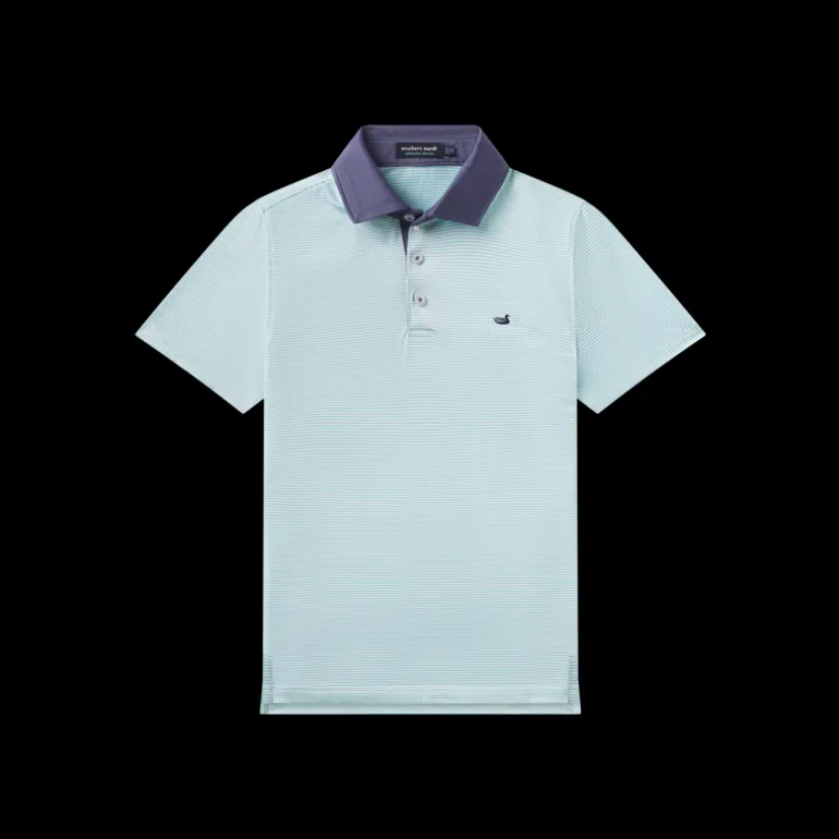 Youth Bermuda Performance Polo - Hampton Stripe