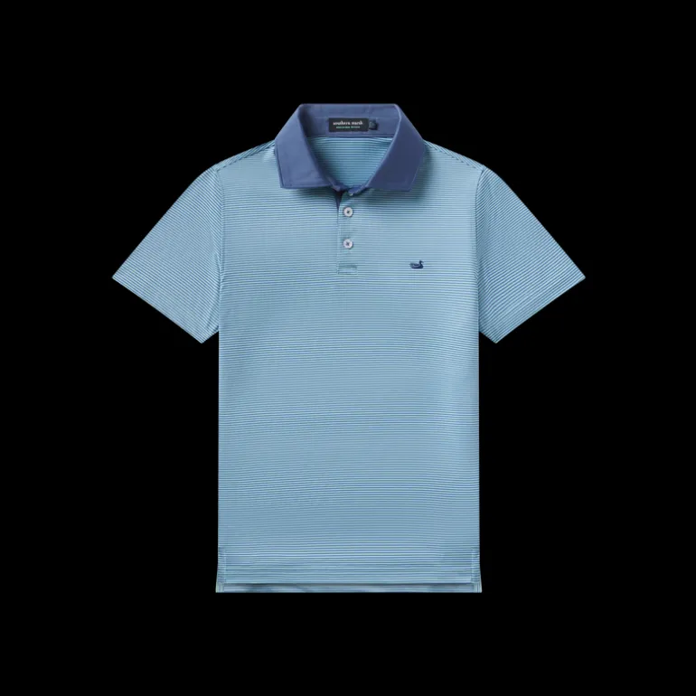Youth Bermuda Performance Polo - Hampton Stripe