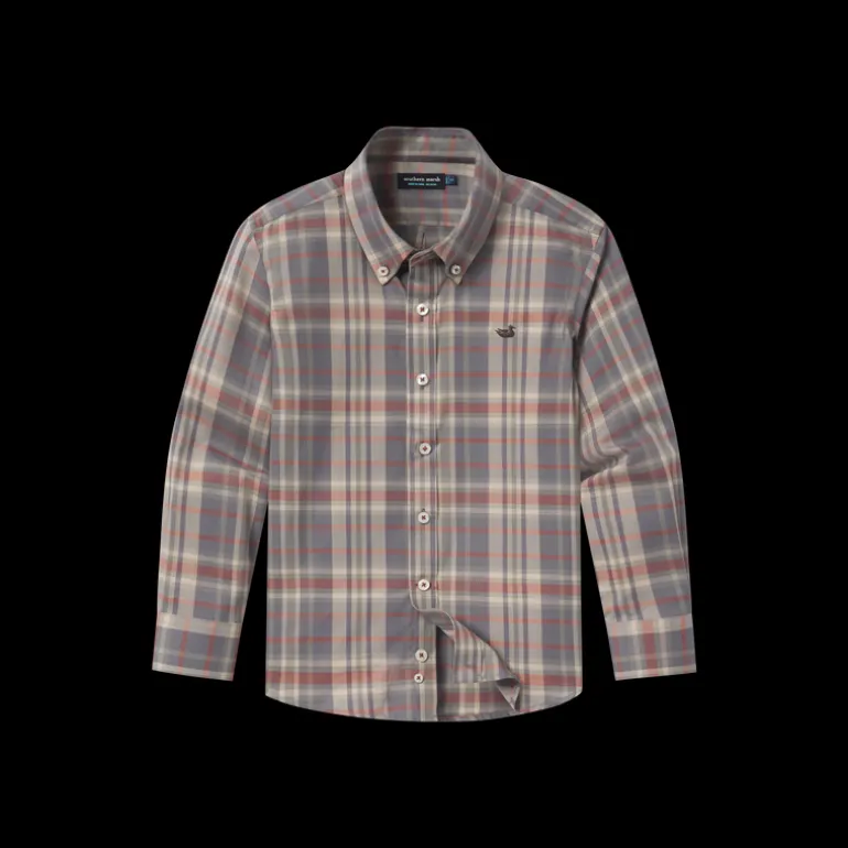 Youth Blanco Plaid Dress Shirt